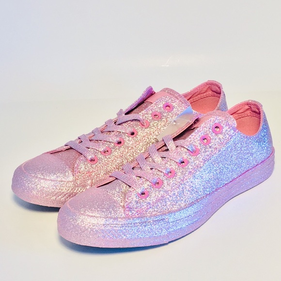 converse pink sparkle sneakers